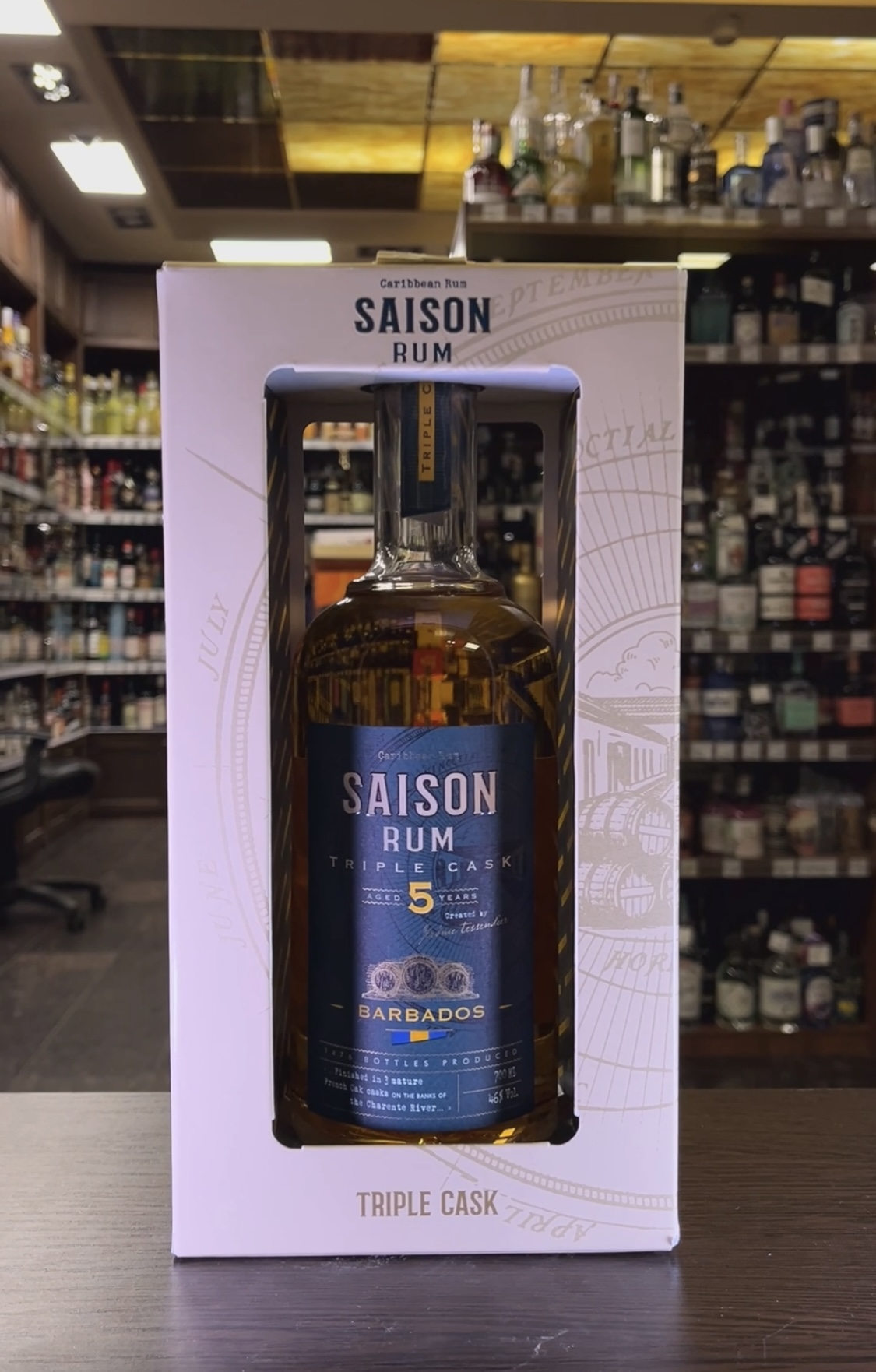 Saison Barbados Triple Cask 5 Years Old Ром Сэзон Трипл Каск Барбадос 5 лет 0.7л в подарочной упаковке