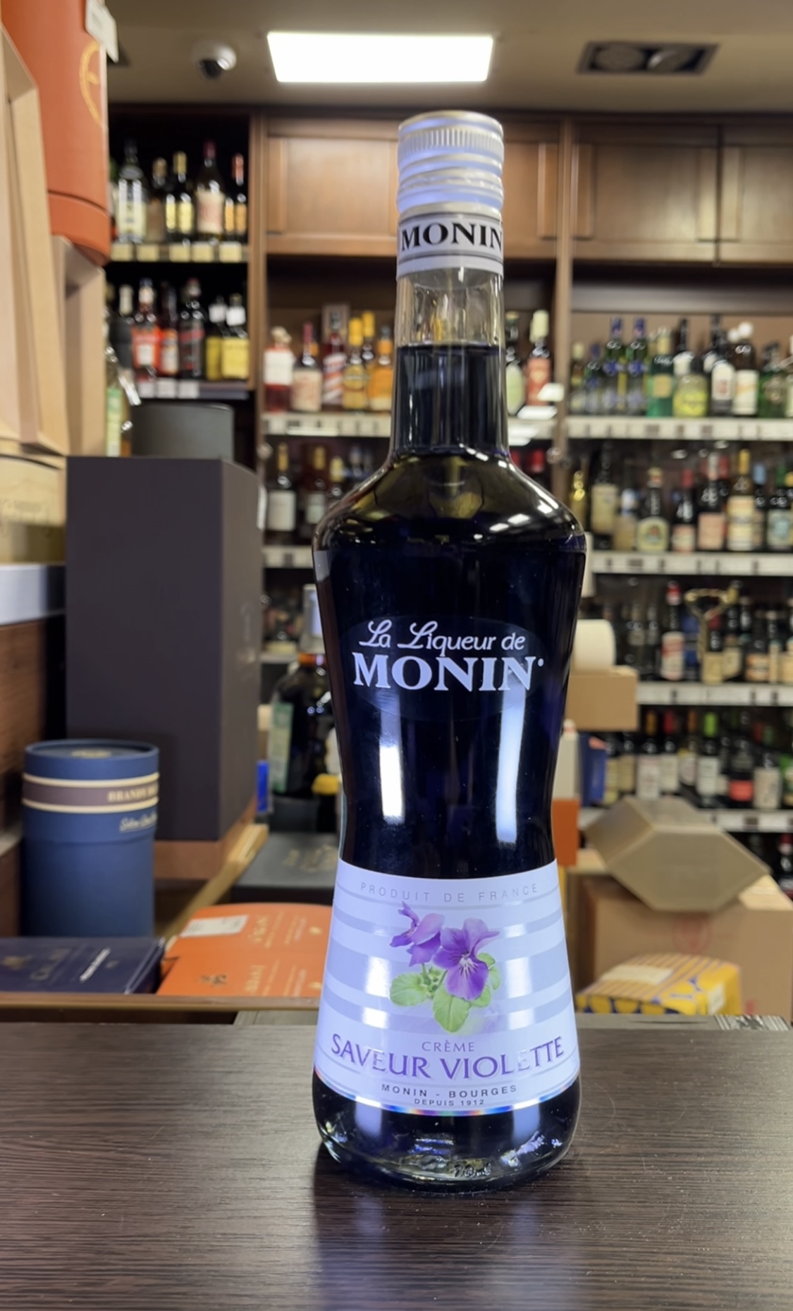 Monin Creme de Violette Ликер Фиалковый Монин 0.7л