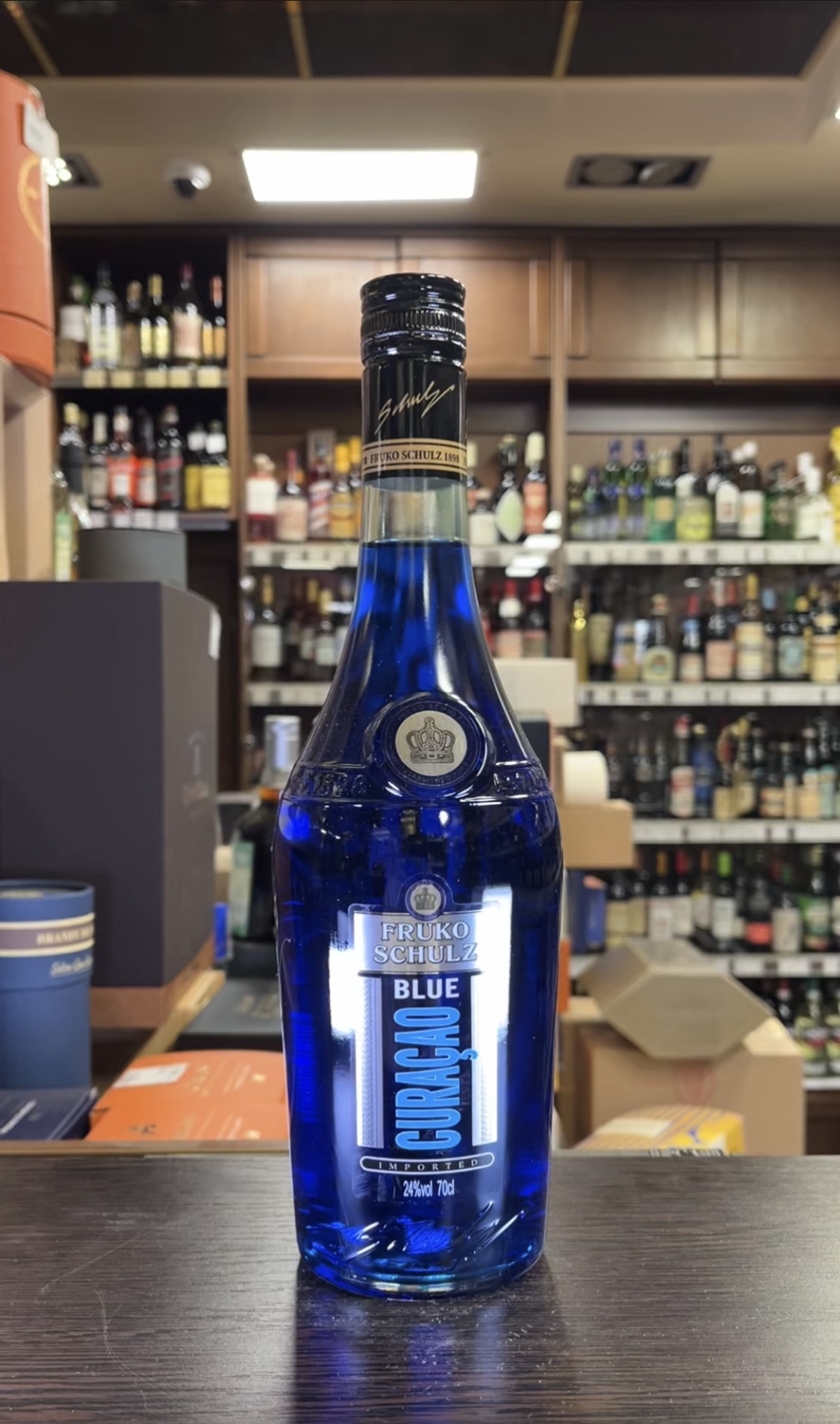 Fruko Schulz Blue Curaçao Liqueur Ликер Фруко Шульц Блю Кюрасао 0.7л