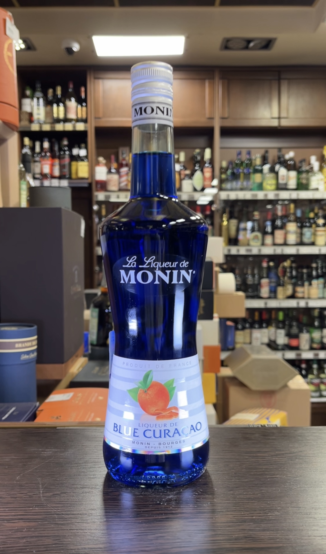 Monin Liqueur de Blue Curacao Ликёр Монин Блю Кюрасао Джорж 0.7л