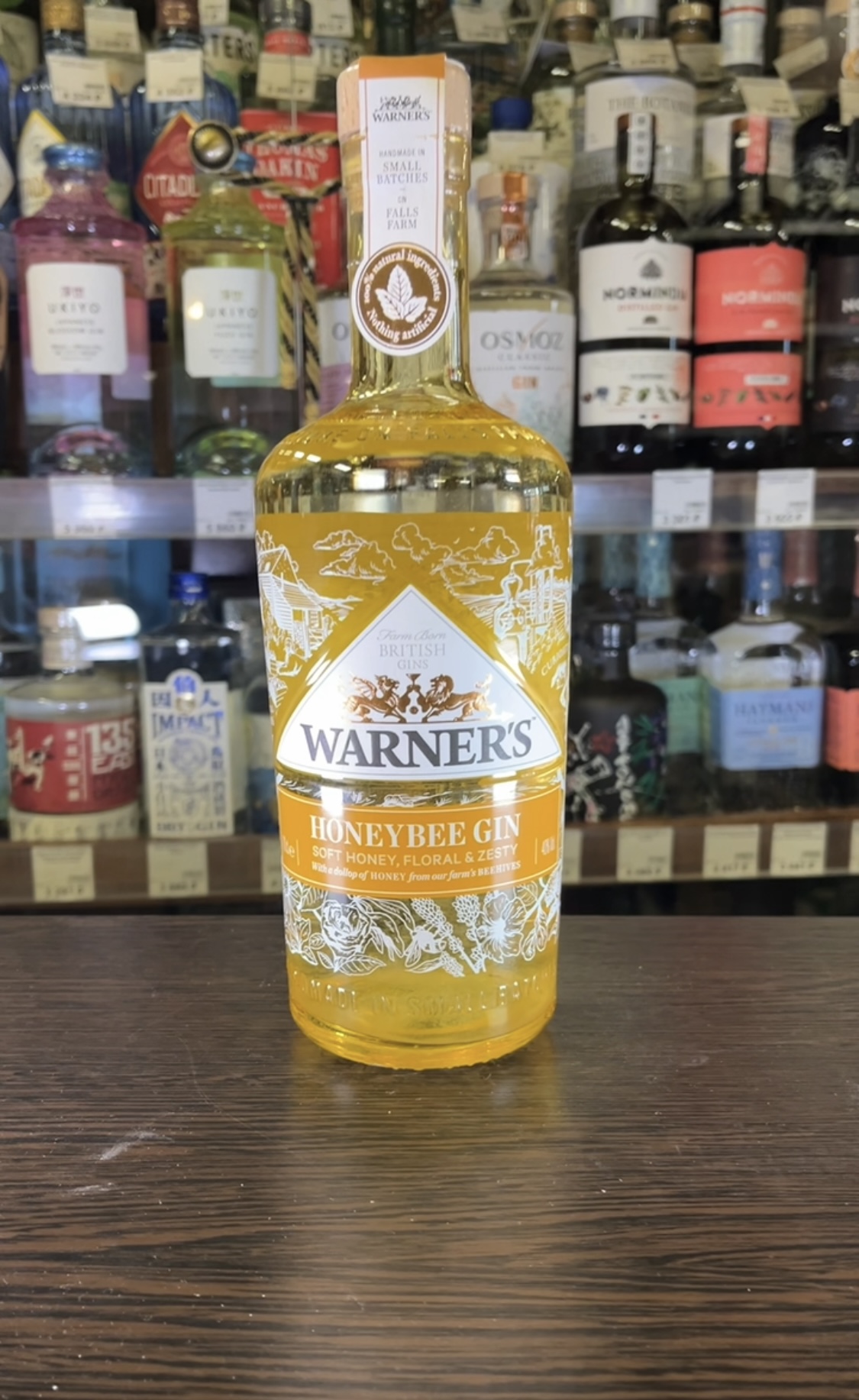 Warners Honeybee Gin Джин Уорнерс Медовый 0.7л