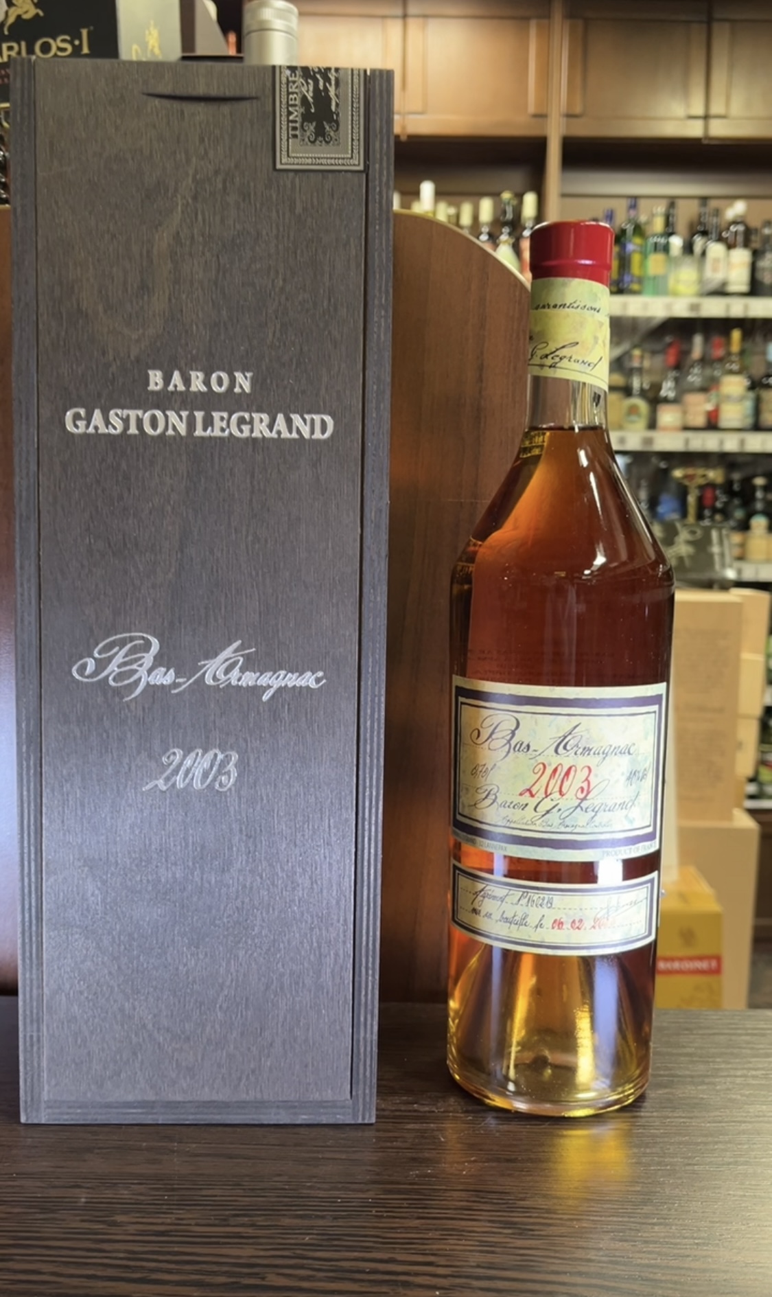 Baron G Legrand 2003 Bas Armagnac Арманьяк Барон Г Легран Ба Арманьяк 2003г 0.7л в деревянной упаковке