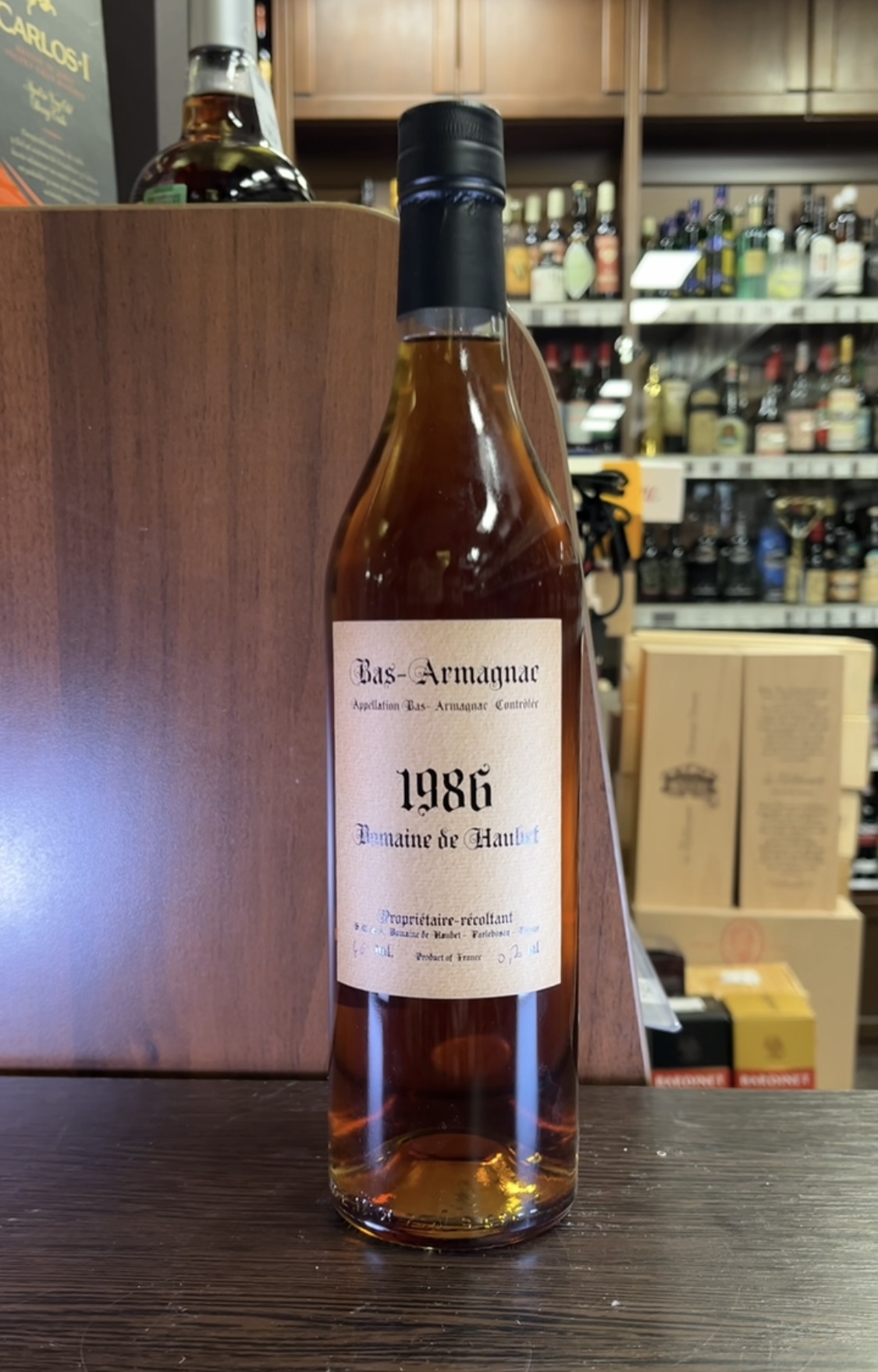 Domaine de Haubet 1986 years Арманьяк Домен де Обе 1986 года 0.7л в подарочной упаковке