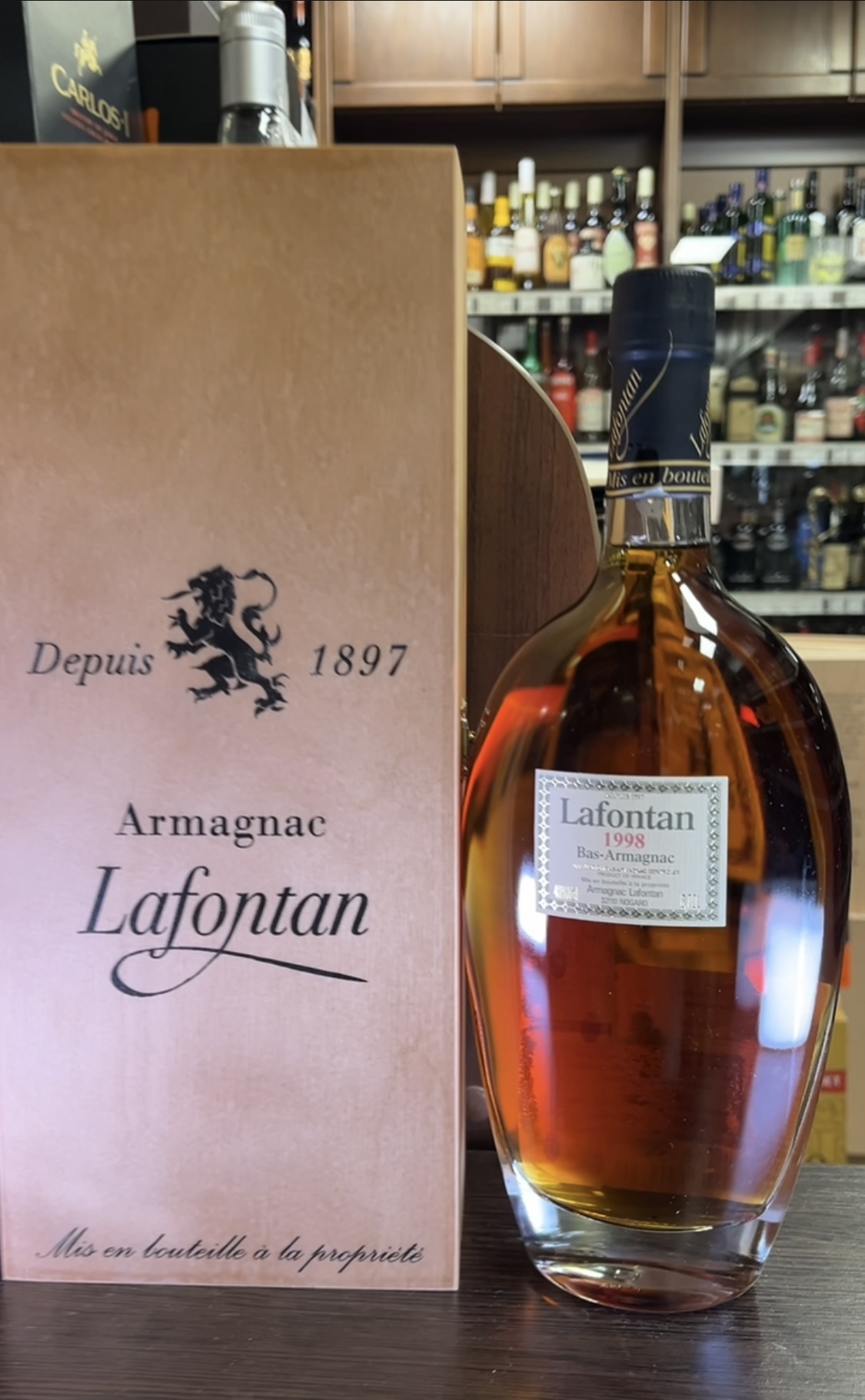 Lafontan Millesime 1998 Арманьяк Лафонтан Миллезиме 1998г 0.7л в деревянной упаковке