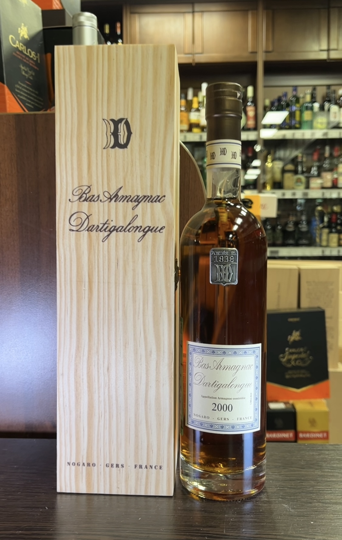 Vintage Bas Armagnac Dartigalongue 2000 years Арманьяк Винтаж Ба Арманьяк Дартигалон 2000 года 0.5л в деревянной упаковке