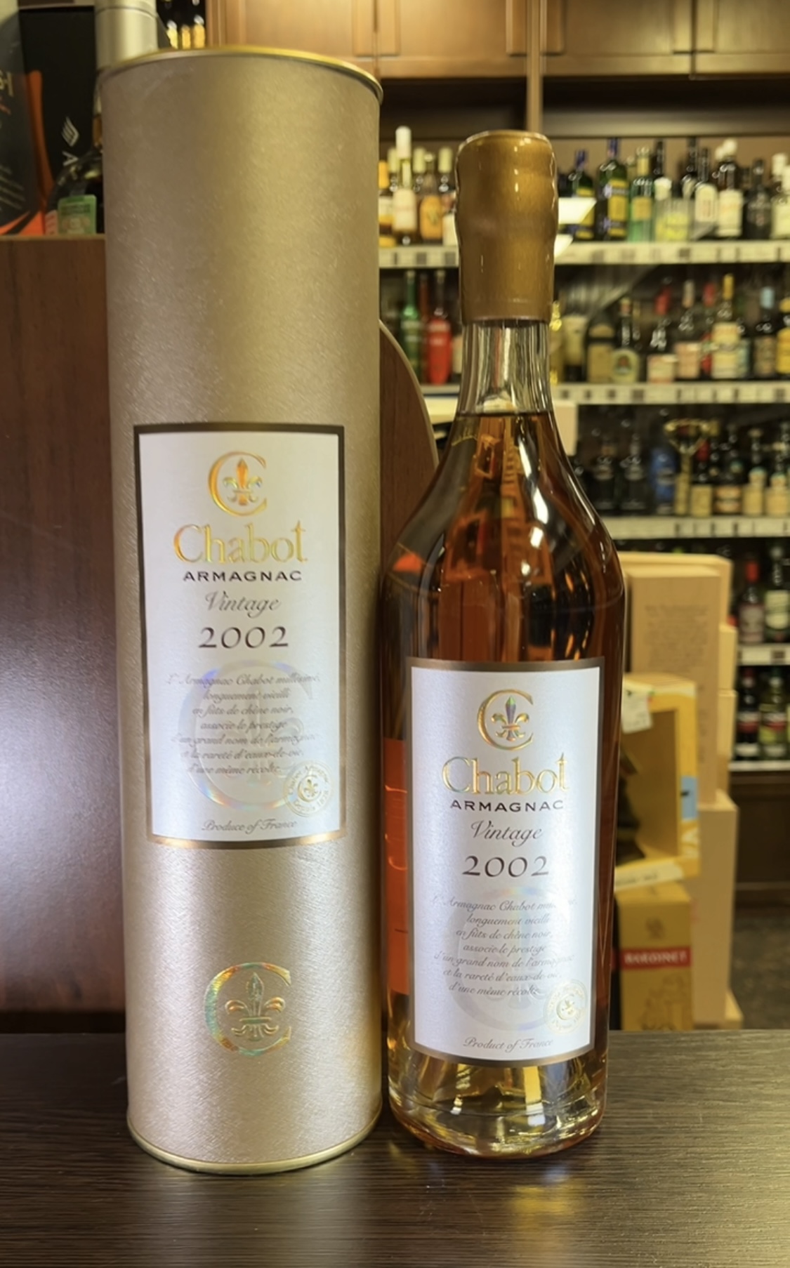Chabot 2002 years Арманьяк Шабо 2002г 0.7л в подарочной тубе