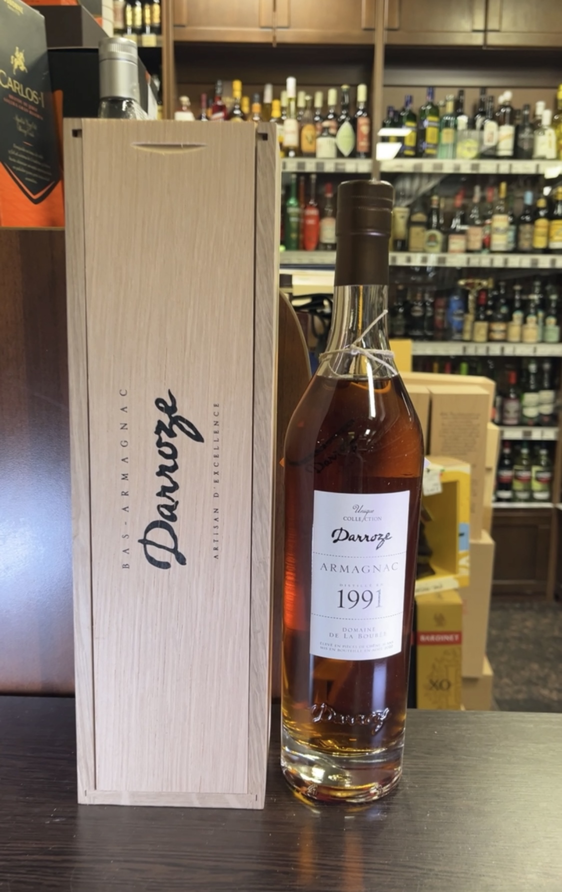 Darroze Bas Armagnac Unique Collection 1991 years Арманьяк Дарроз Баз Арманьяк Уник Коллексьон 1991г 0.7л в деревянной упаковке