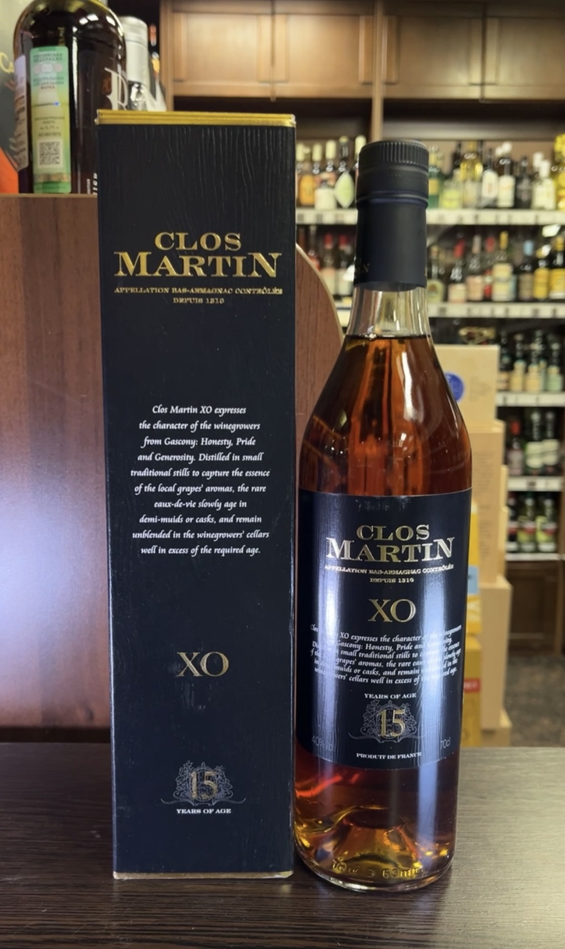 Clos Martin XO 15 Years Old Арманьяк Кло Мартен ХО 15 лет 0.7л в подарочной упаковке