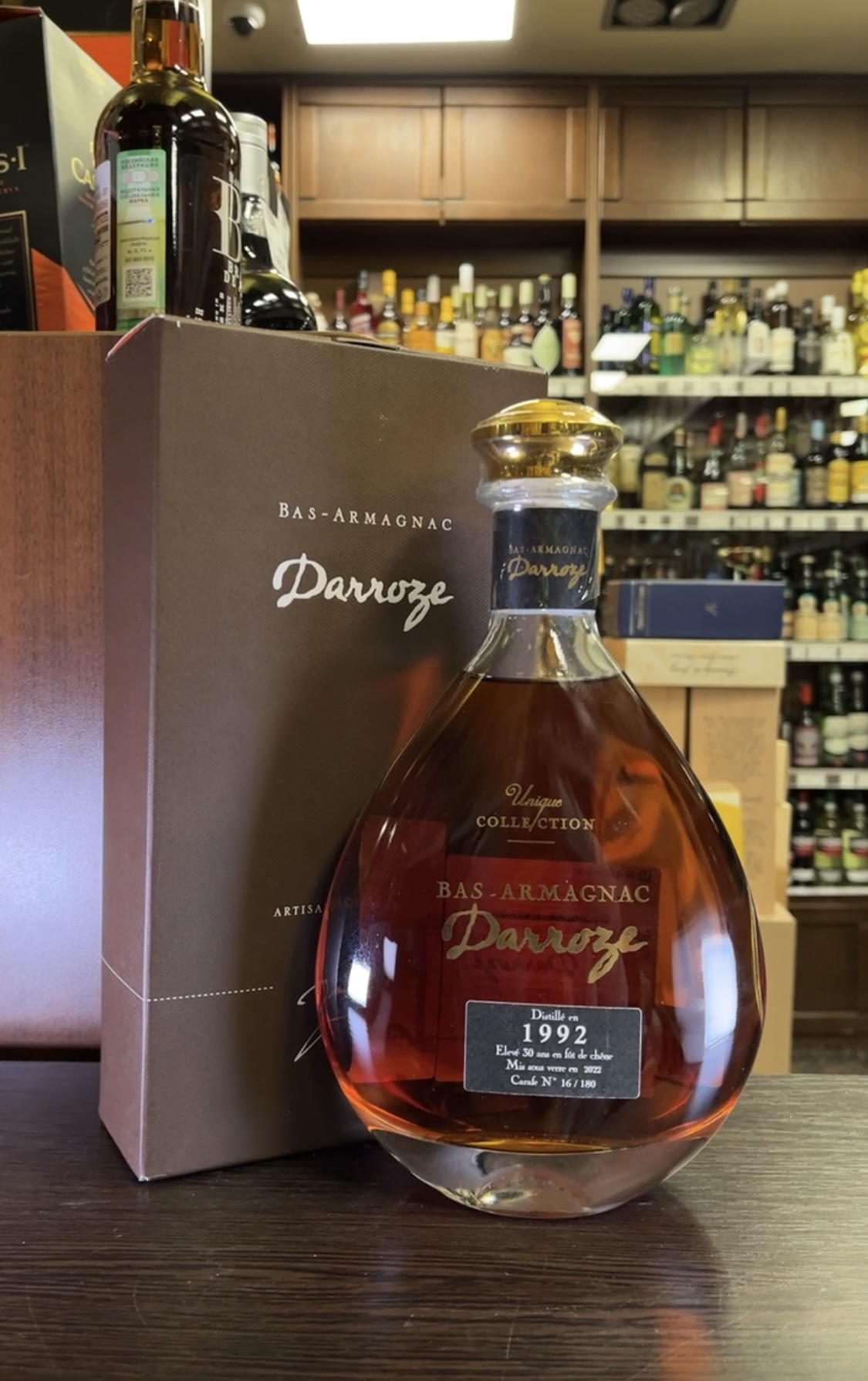 Darroze Bas Armagnac Unique Collection 1992 years Арманьяк Дарроз Баз Арманьяк Уник Коллексьон 1992г 0.7л декантер в подарочной упаковке