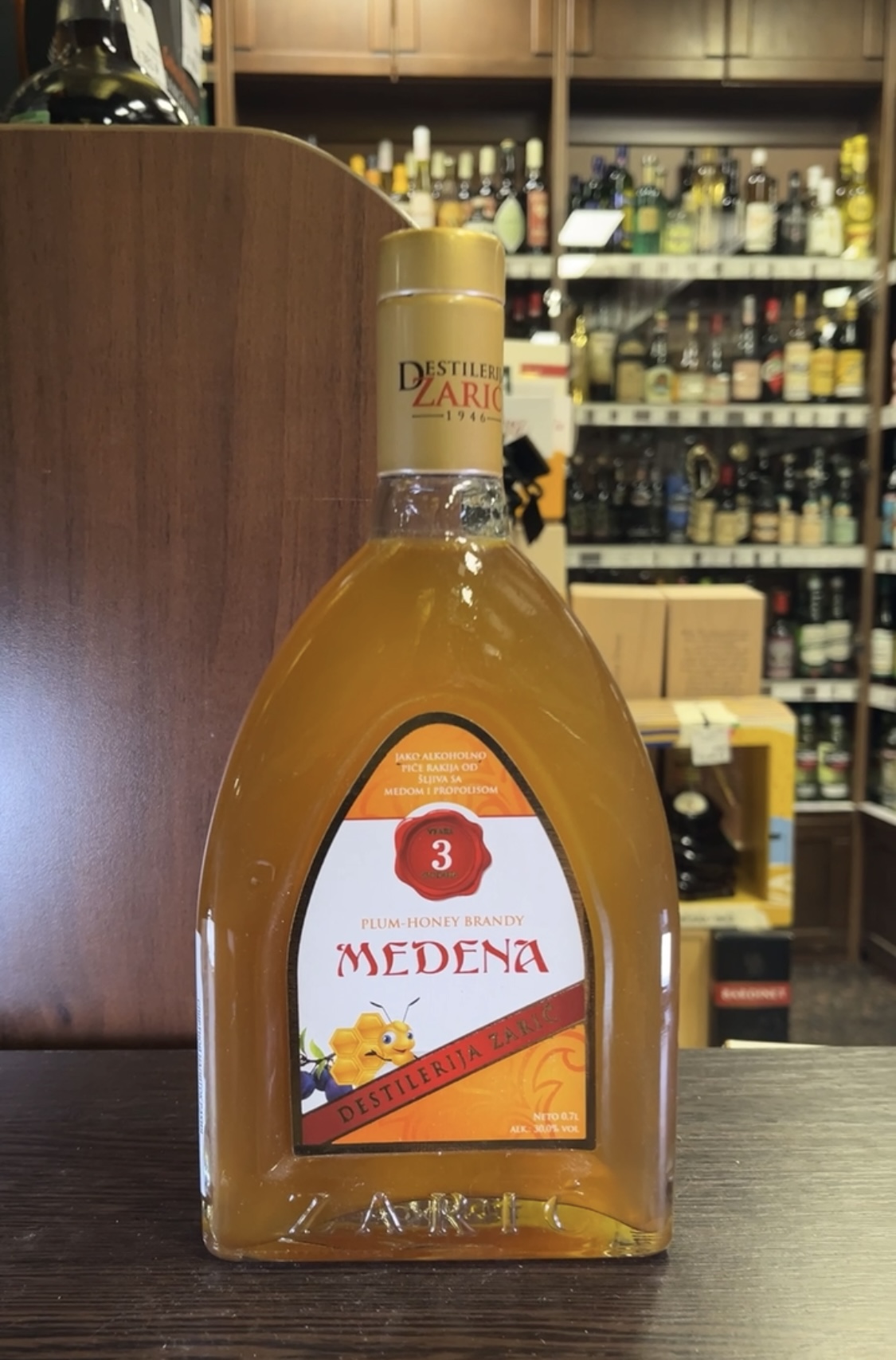 Zaric Plum Honey Ракия Зарич Медена Сливовица Медовая 0.7л